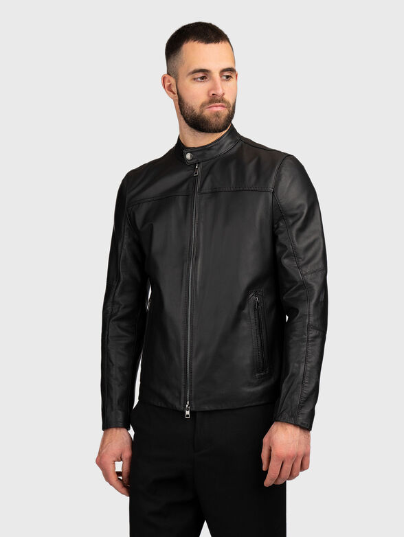 Leather with double zip - 1