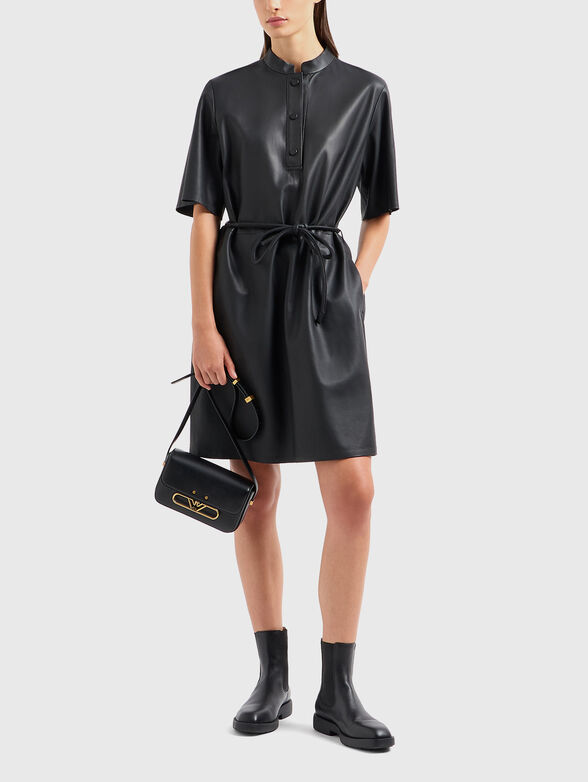 Mini dress with waist belt - 2