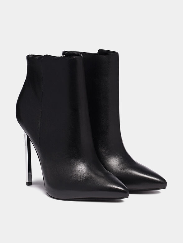 EHREN leather ankle boots in beige color - 2