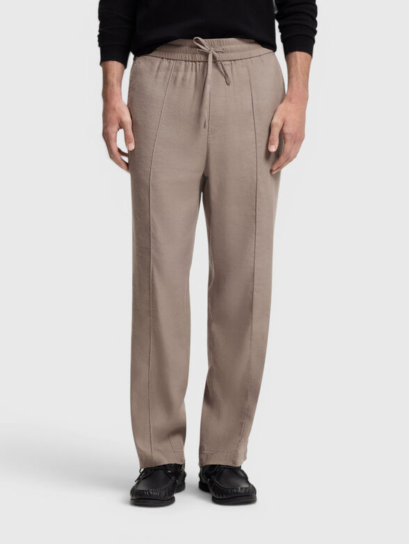 Straight-leg trousers made of linen blend - 1