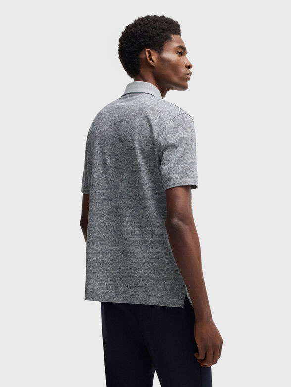 Cotton polo shirt with short sleeves and buttons - 3