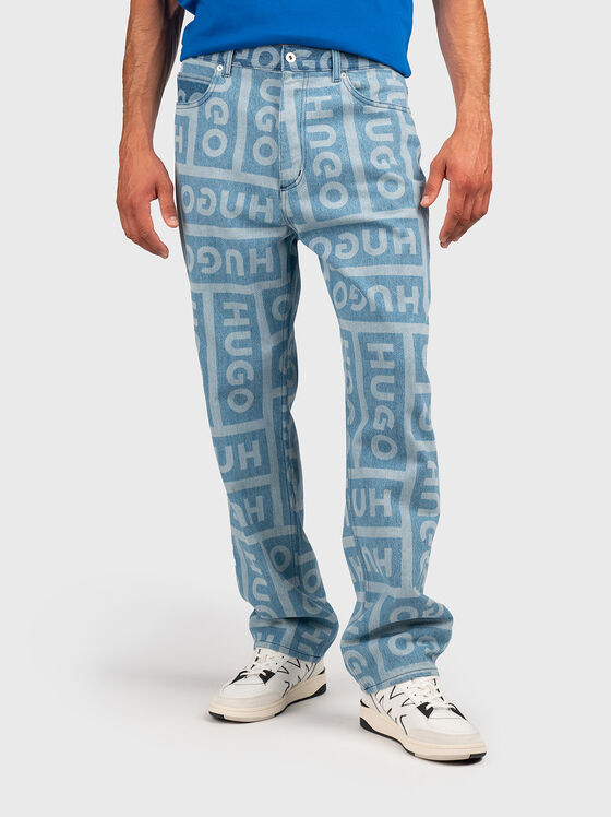 NATE jeans with monogram print - 1