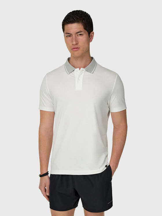 Cotton blend polo-shirt - 1