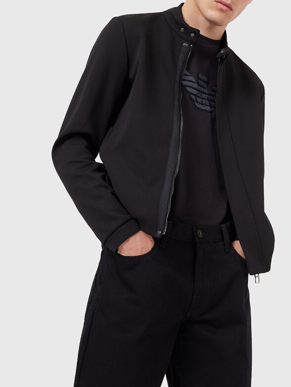 Denim shorts with logo - 3