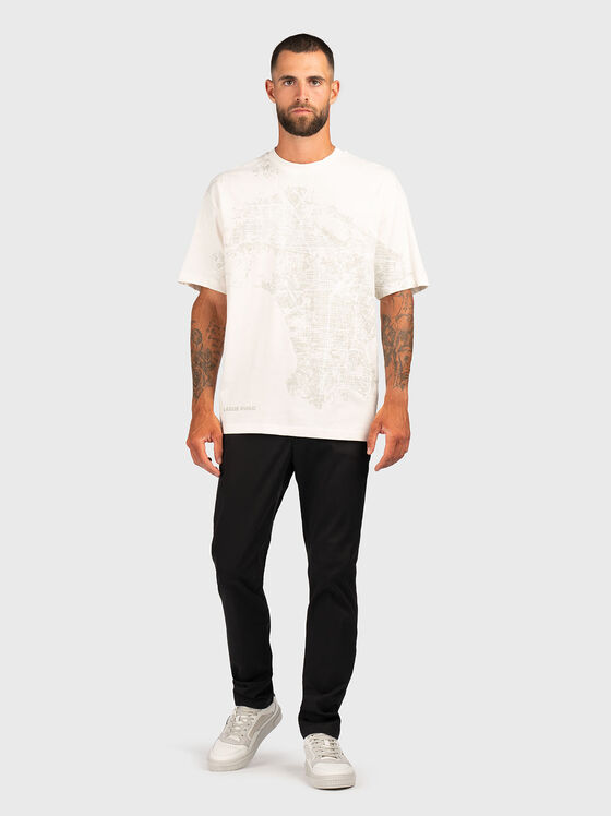 Round neck cotton T-shirt with print - 2