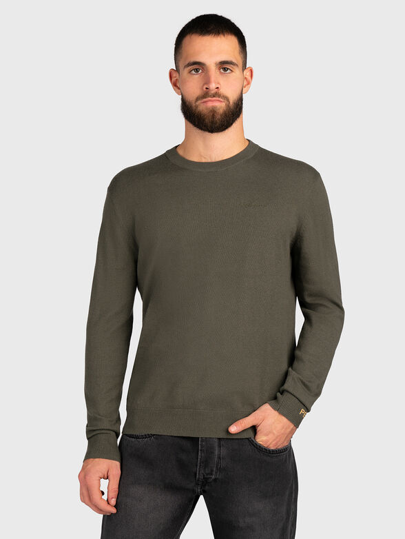 ANDRE black sweater with crew neck - 1