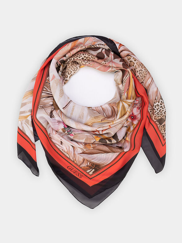 Square foulard with floral print - 1