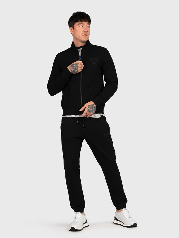 Black sweatshirt with zip - 2