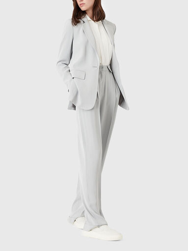 Trousers with high waist and wide legs - 5