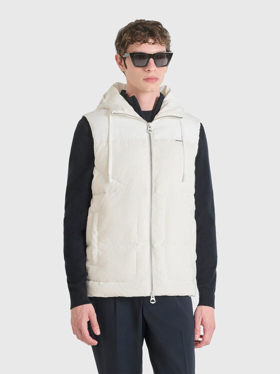 Padded vest with corduroy - 1