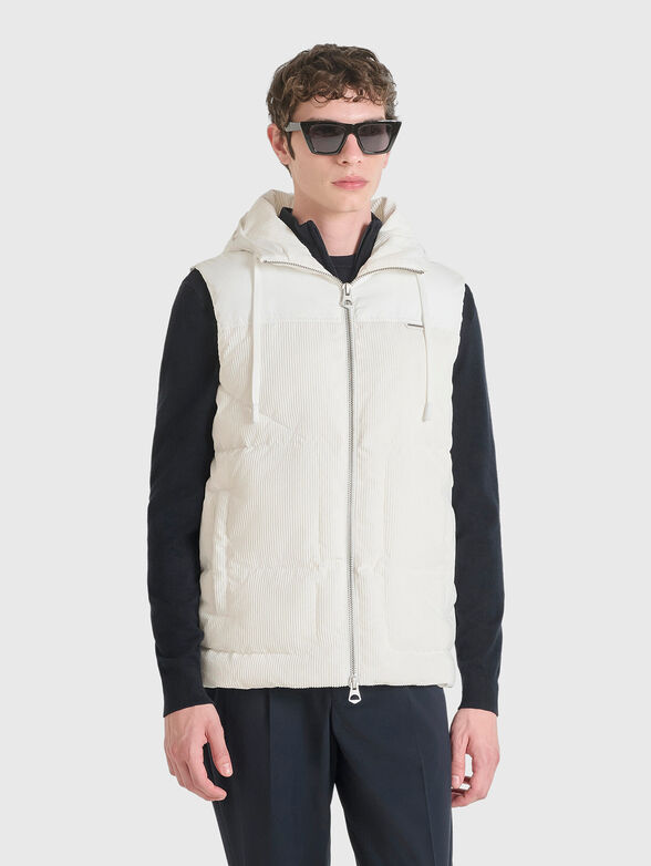Padded vest with corduroy - 1