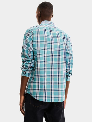 Plaid patchwork shirt - 3