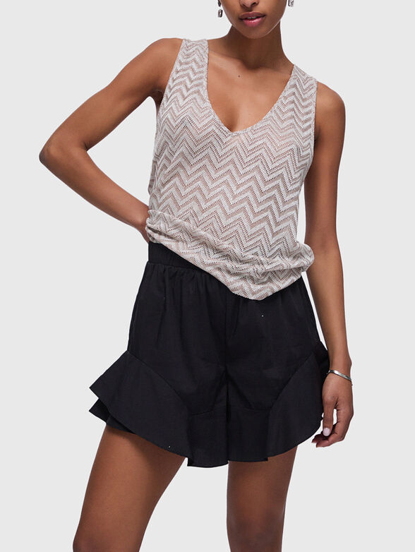 Knit top with V-neck - 1
