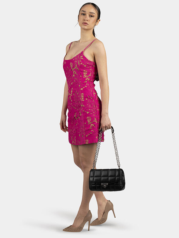 Lace dress in fuxia color - 3