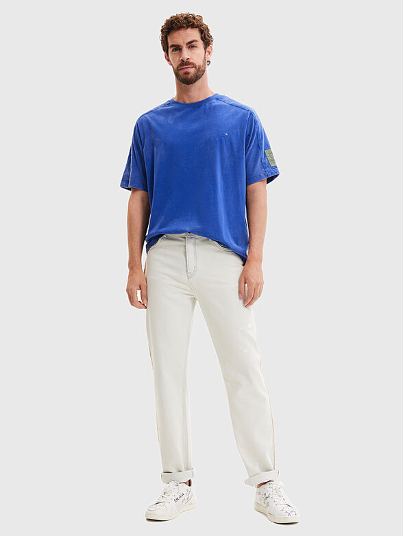 FRANK blue oversized T-shirt  - 2