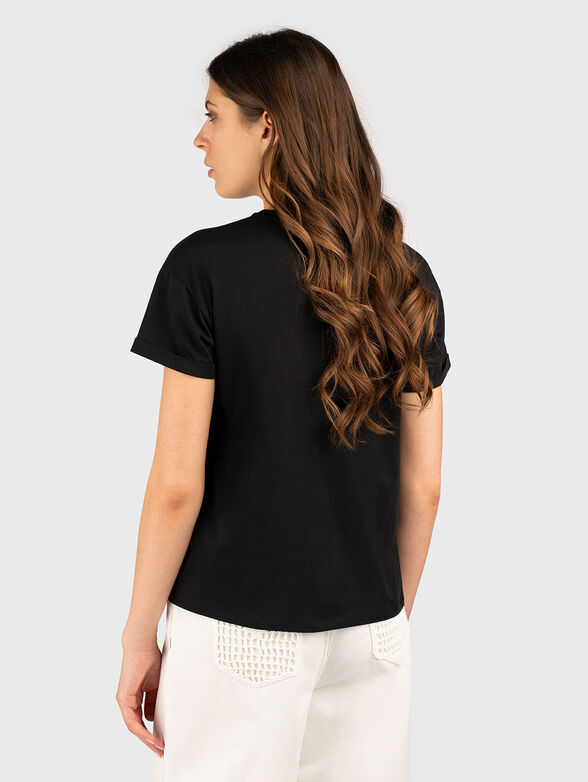 Cotton T-shirt with oval neckline - 3