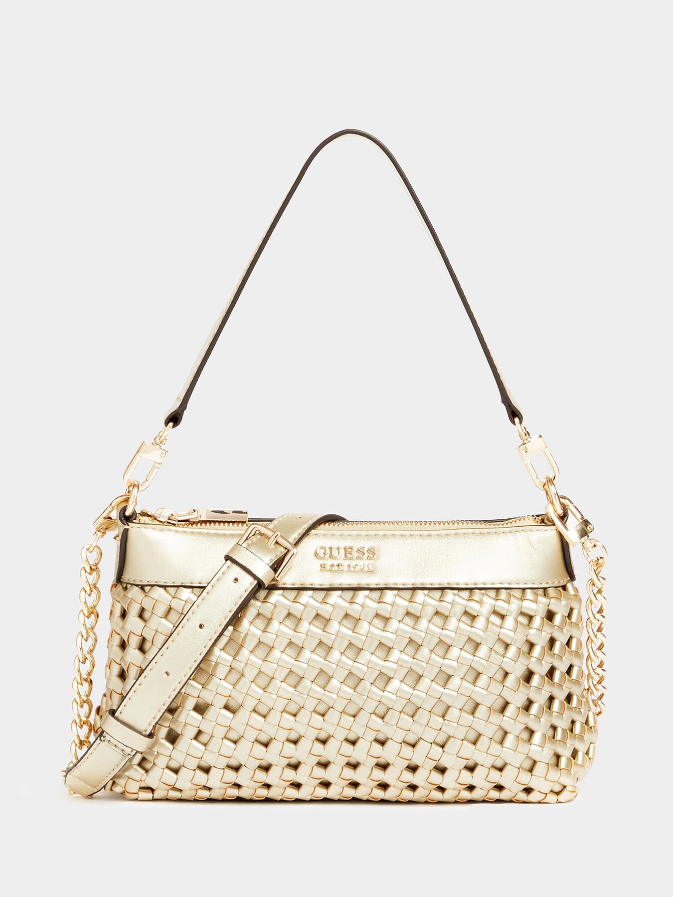 SICILIA small shoulder bag in gold color brand GUESS Globalbrandsstore en