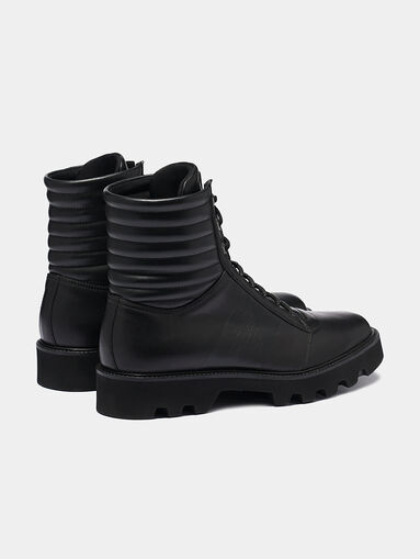 Black leather boots - 4