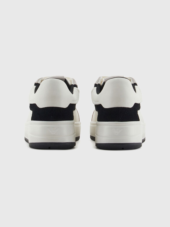 Leather sneakers with logo - 3