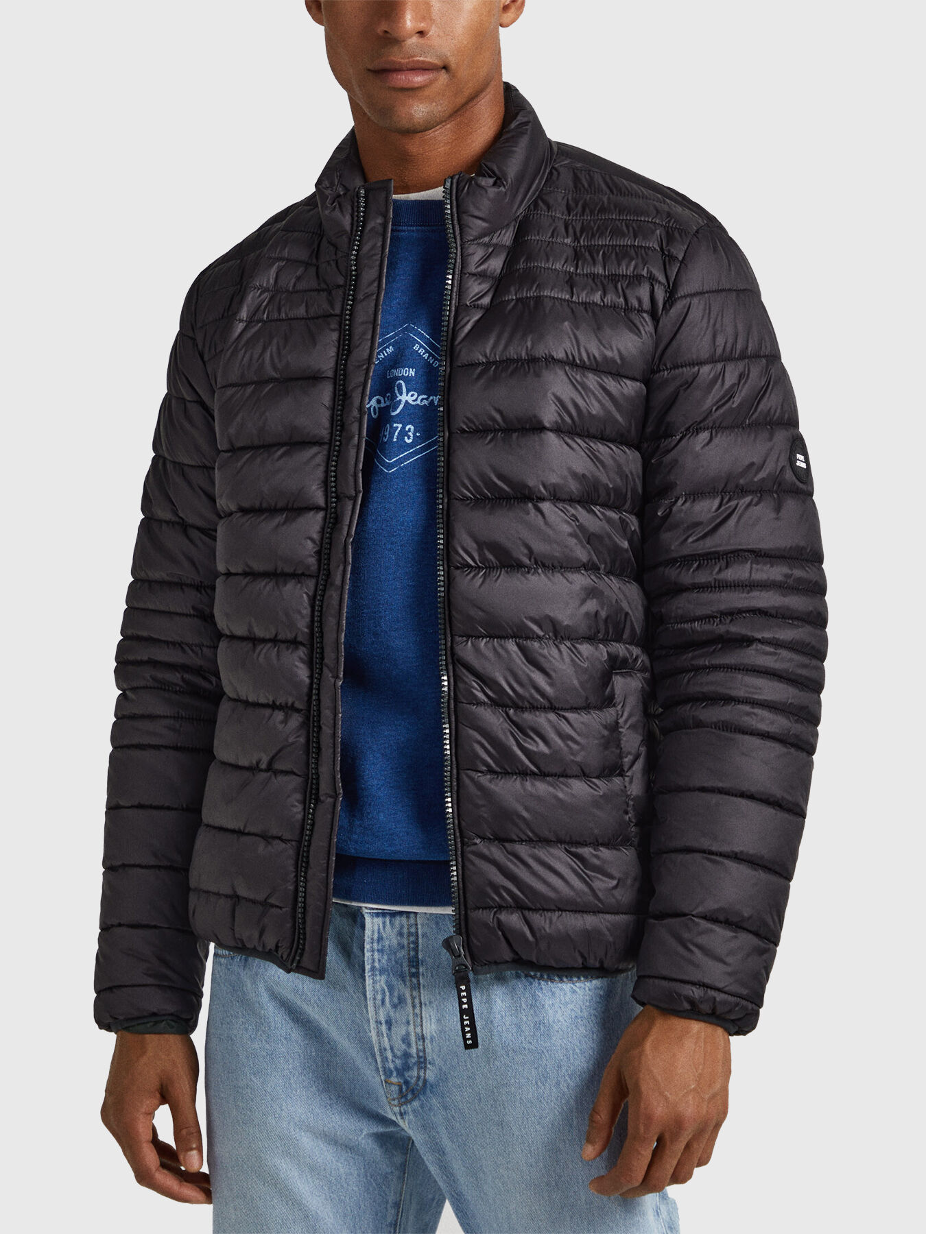 BALLE black jacket with quilted effect brand Pepe Jeans Globalbrandsstore en