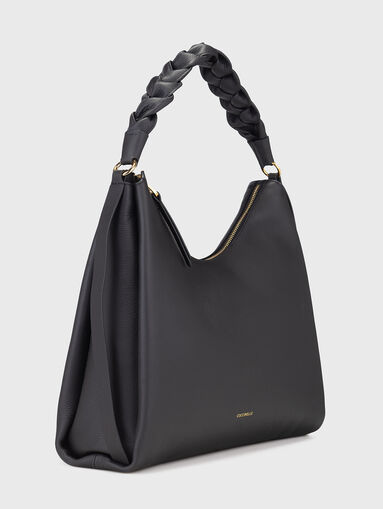 Big leathe leather bag with accent handle - 3