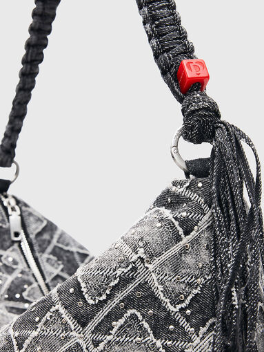 Large denim bag with studs - 4