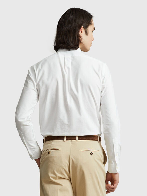 White cotton shirt with logo - 3