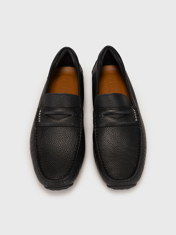 PAVEL-U black leather loafers - 6