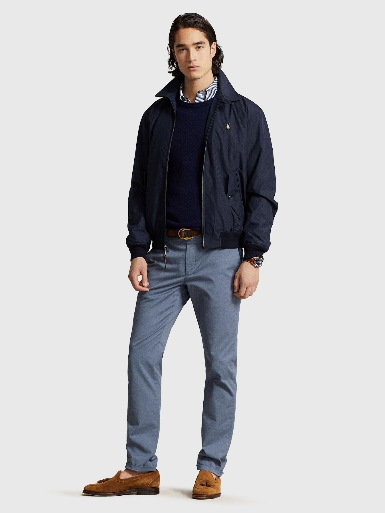 Blue chino trousers with logo detail brand POLO RALPH LAUREN