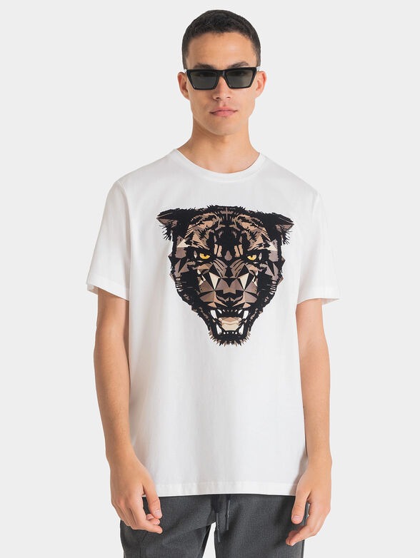 T-shirt with contrasting print - 1
