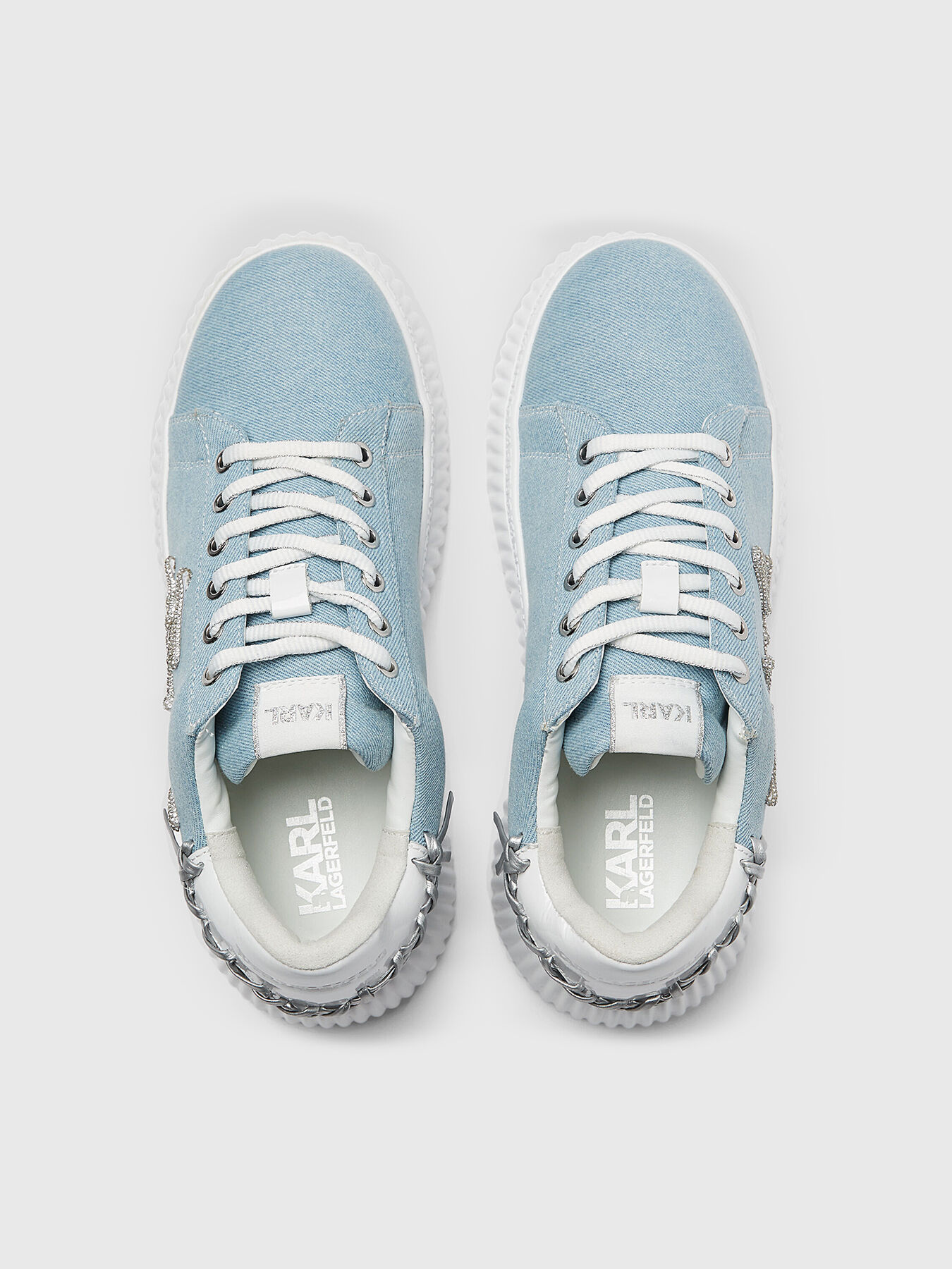 Karl Lagerfeld ブローチ 青系 Buy KARL LAGERFELD womens Pashmina Essential Karl/Choupette Scarf