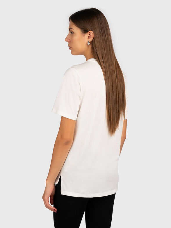 Black t-shirt with the inscription of rhinestones - 2