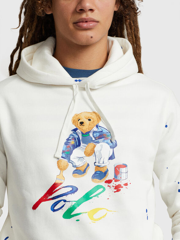 Hooded sweatshirt with Polo Bear print - 4