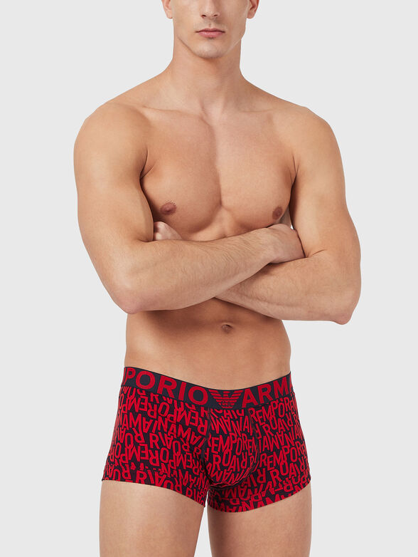 Cotton boxers with logo print - 1