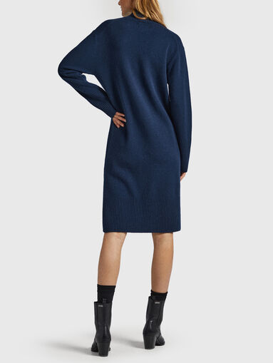 DASYA wool dress in dark blue color - 3