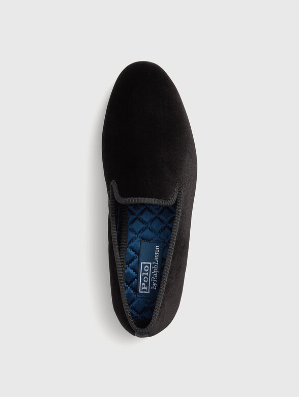 Black velvet loafers - 4