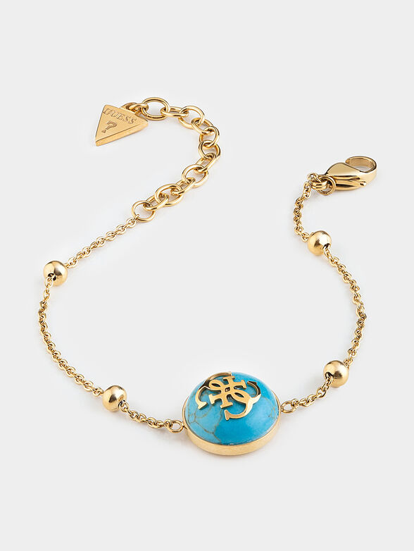 4G LOGO BOULE bracelet with blue detail - 1