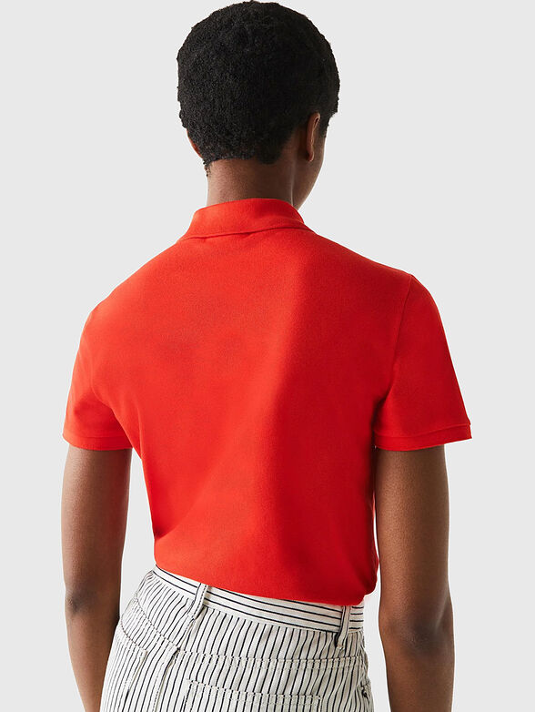 Burgundy cotton polo shirt - 3