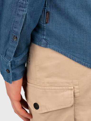 Shirt with denim effect - 5