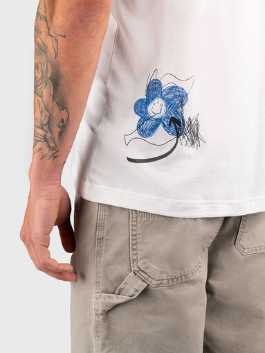 Cotton T-shirt with print - 5