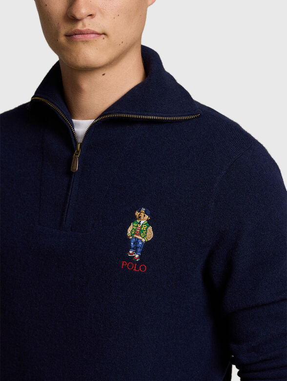 Cotton sweater with POLO BEAR logo - 4
