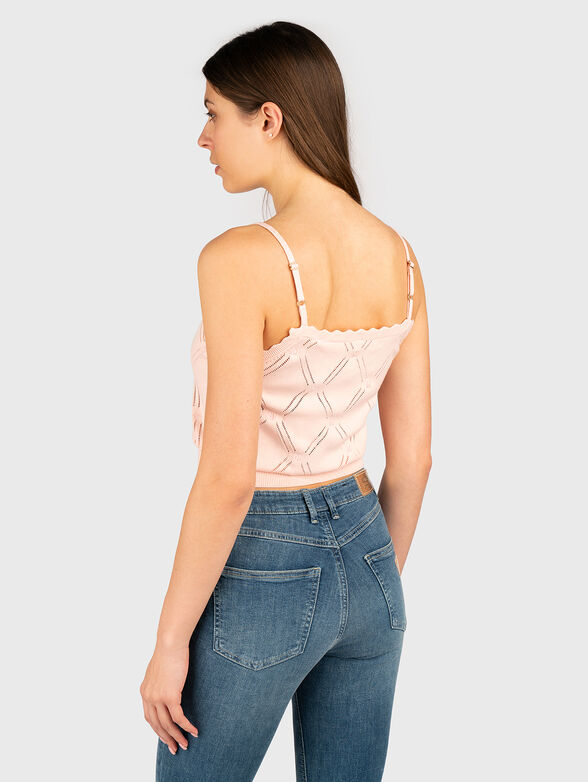 ANNA viscose top with embroidered logo - 2