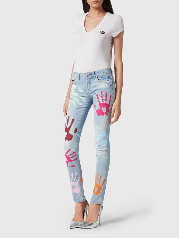 Jeans with accent print - 4
