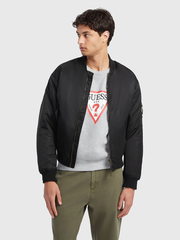 Black bomber jacket - 0