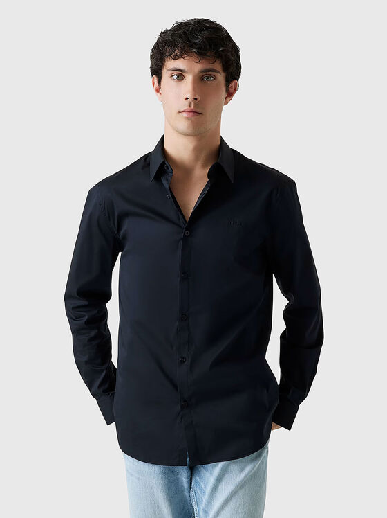 Long sleeve logo cotton shirt - 1