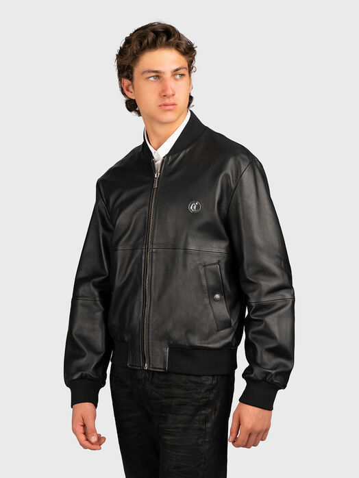 GOTHIC leather bomber jacket