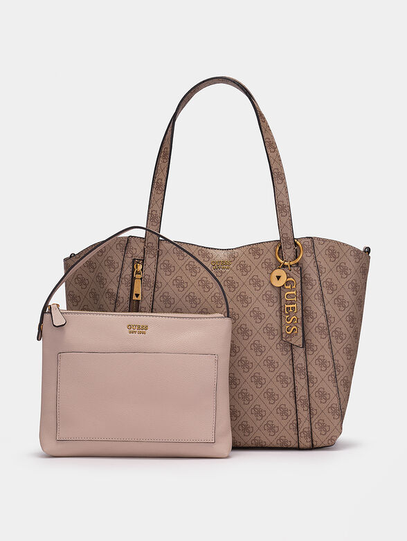 Shopper bag with monogram logo print - 1