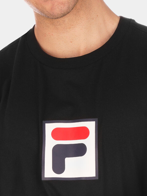 Black EVAN T-shirt with logo accent - 4