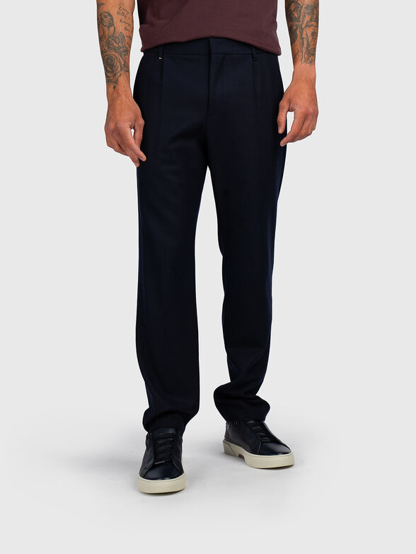 Straight wool trousers - 1