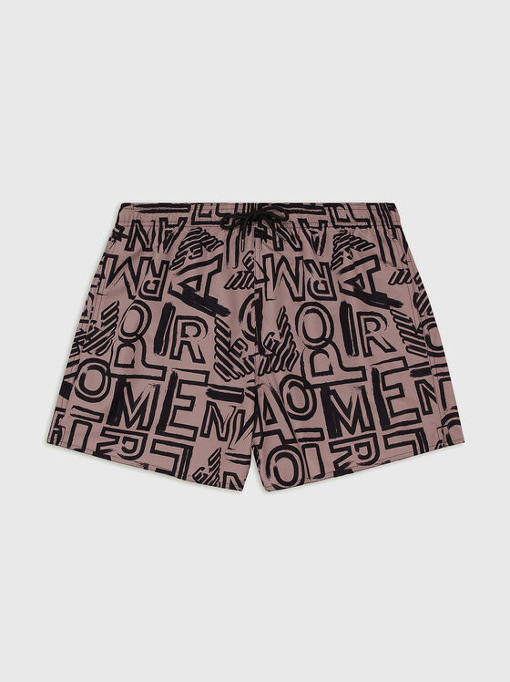 Beach shorts with logo print - 1